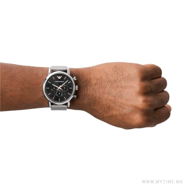 Emporio Armani Men’s Chronograph Quartz Stainless Steel Black Dial 46mm Watch AR11429 - Image 9