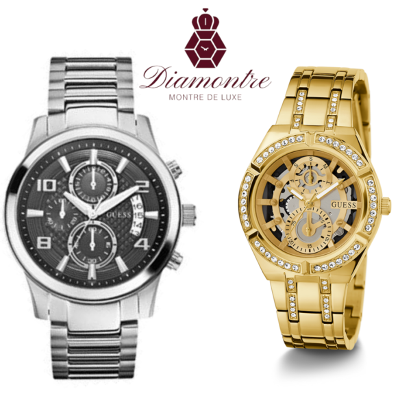 Pack Montres Mariage - GUESS ALLARA GW0604L2 + W0075G1