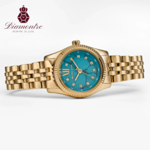 Montre pour Femme Bleue MK4813 ; pour femme Petite Lexington Pavé Gold-Tone Watch, MK4813